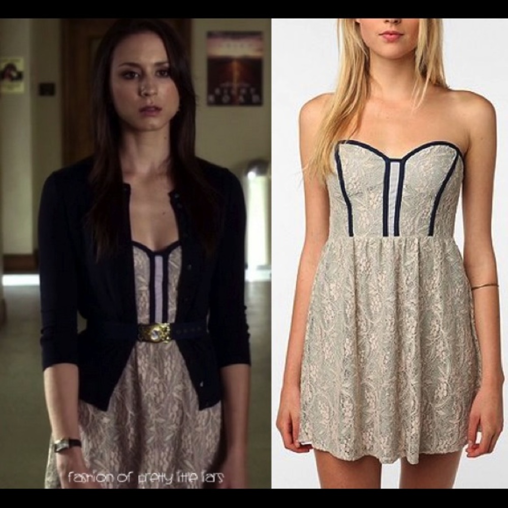 Pins & Needles Strapless Lace Dress Medium